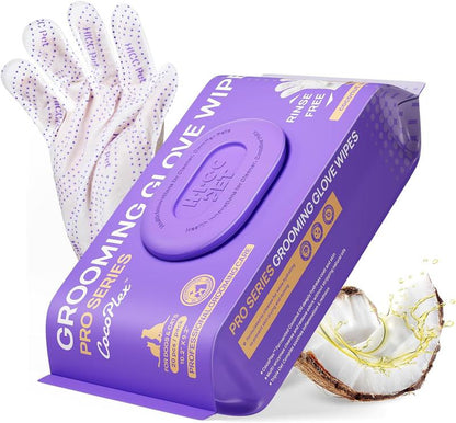 HICC PET Pet PRO Glove Wipes，Dog&Cat Disposable 20Pcs Satisfied Gentle Fresh Breath Outdoor No-Clean Hypoallergenic Facial Pet Wipes Disposable No-Rinse Grooming Formulated for Dogs Petwipes Deodorizing Cleaner Removal #Petlife