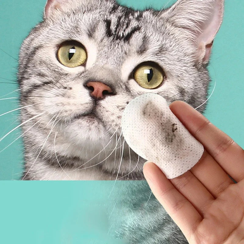 Pet Eye Wipes Cats and Dogs Tearmark Wet Wipes Cats and Dogs Universal No Irritation Cleaning Products 130 Canned Wipes