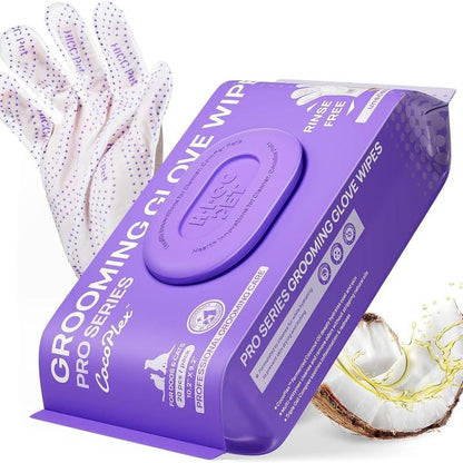 HICC PET Pet PRO Glove Wipes，Dog&Cat Disposable 20Pcs Satisfied Gentle Fresh Breath Outdoor No-Clean Hypoallergenic Facial Pet Wipes Disposable No-Rinse Grooming Formulated for Dogs Petwipes Deodorizing Cleaner Removal #Petlife