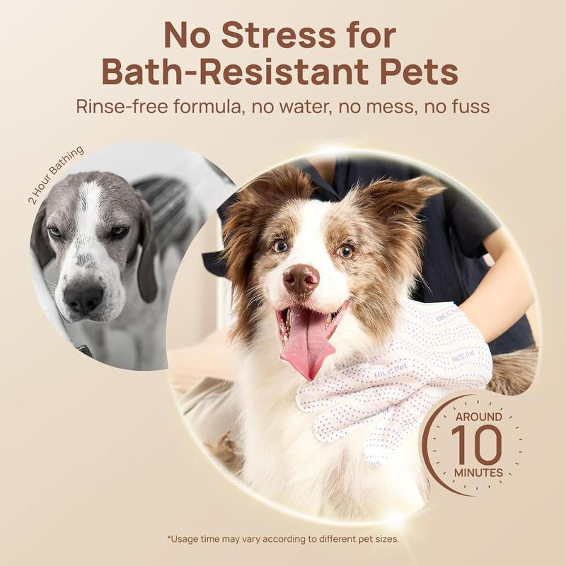 HICC PET Pet PRO Glove Wipes，Dog&Cat Disposable 20Pcs Satisfied Gentle Fresh Breath Outdoor No-Clean Hypoallergenic Facial Pet Wipes Disposable No-Rinse Grooming Formulated for Dogs Petwipes Deodorizing Cleaner Removal #Petlife